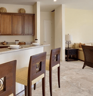 Traditional style tile in kitchen